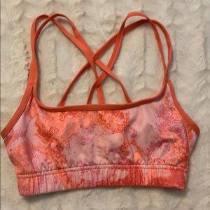 Coral Tie Dye Sports Bra